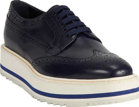 prada wingtip shoes blue|Prada Shoes for Men .